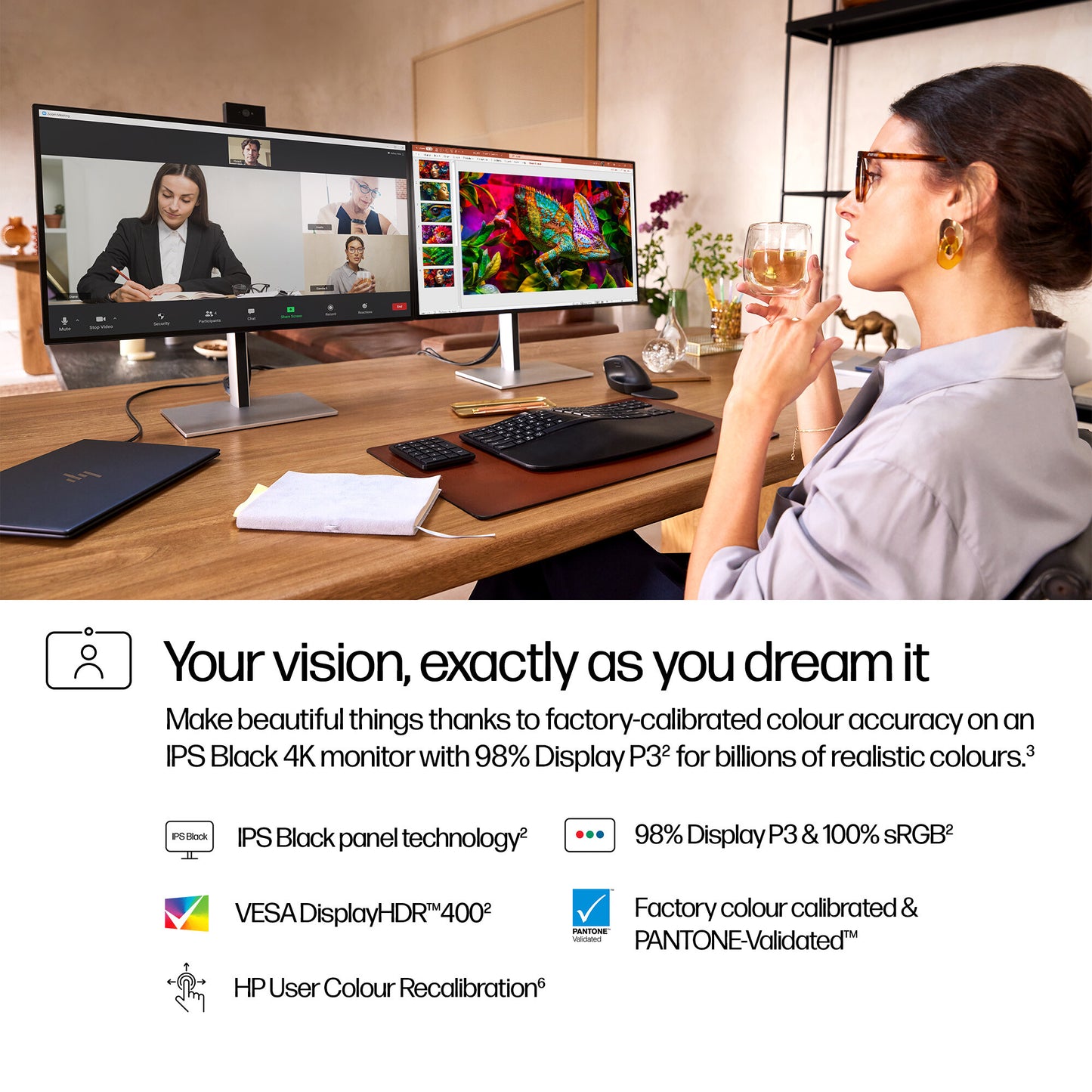 HP Series 7 Pro 27 inch 4K Conferencing Monitor - 727pm PVC Free