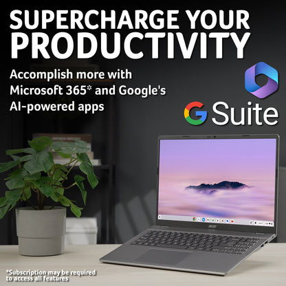 Acer Chromebook Plus 516 CB516-1H - 16", WUXGA (1920x1200), i3-1315U CPU, 8GB, 128GB UFS, ChromeOS