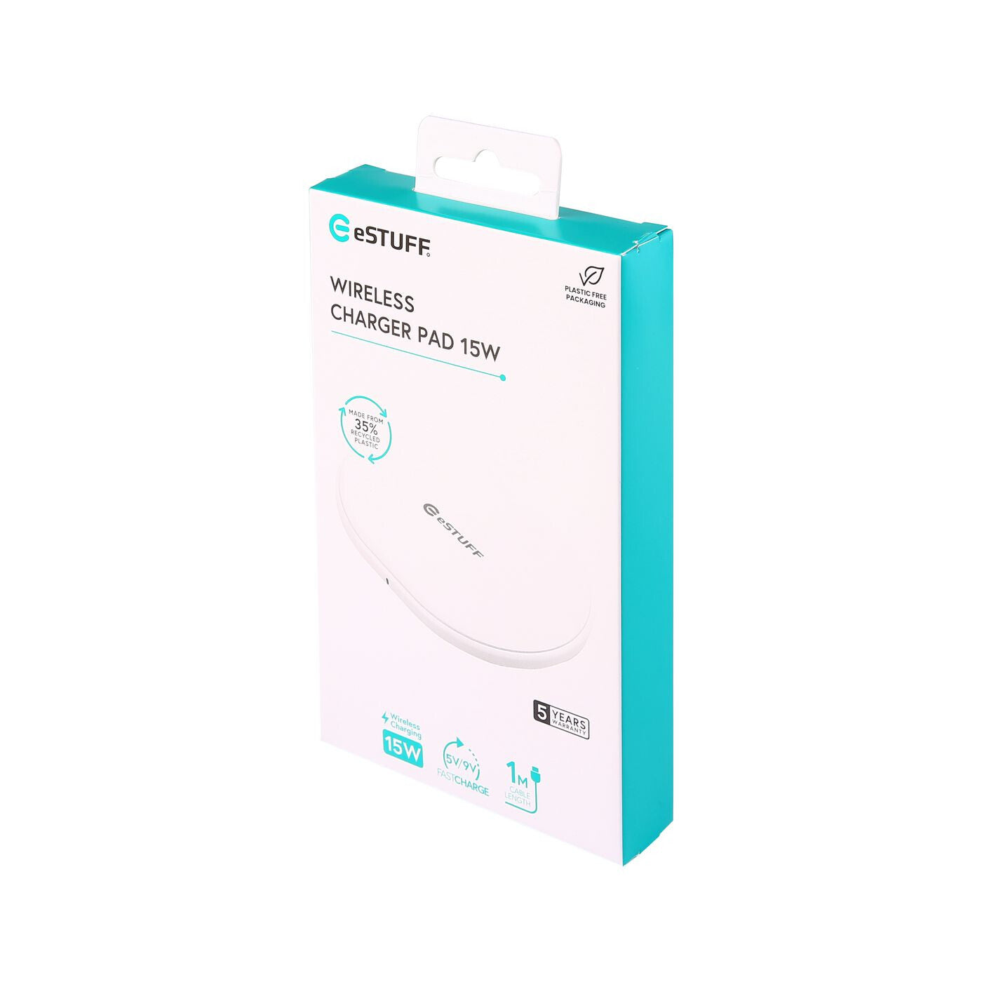 eSTUFF ES638003 mobile device charger Smartphone White USB Wireless charging Indoor