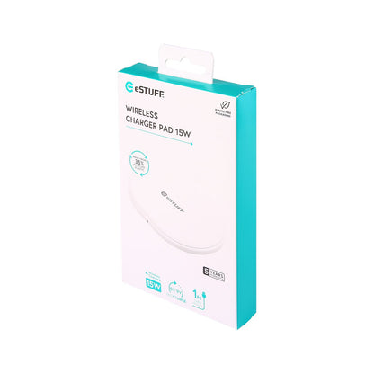 eSTUFF ES638003 mobile device charger Smartphone White USB Wireless charging Indoor