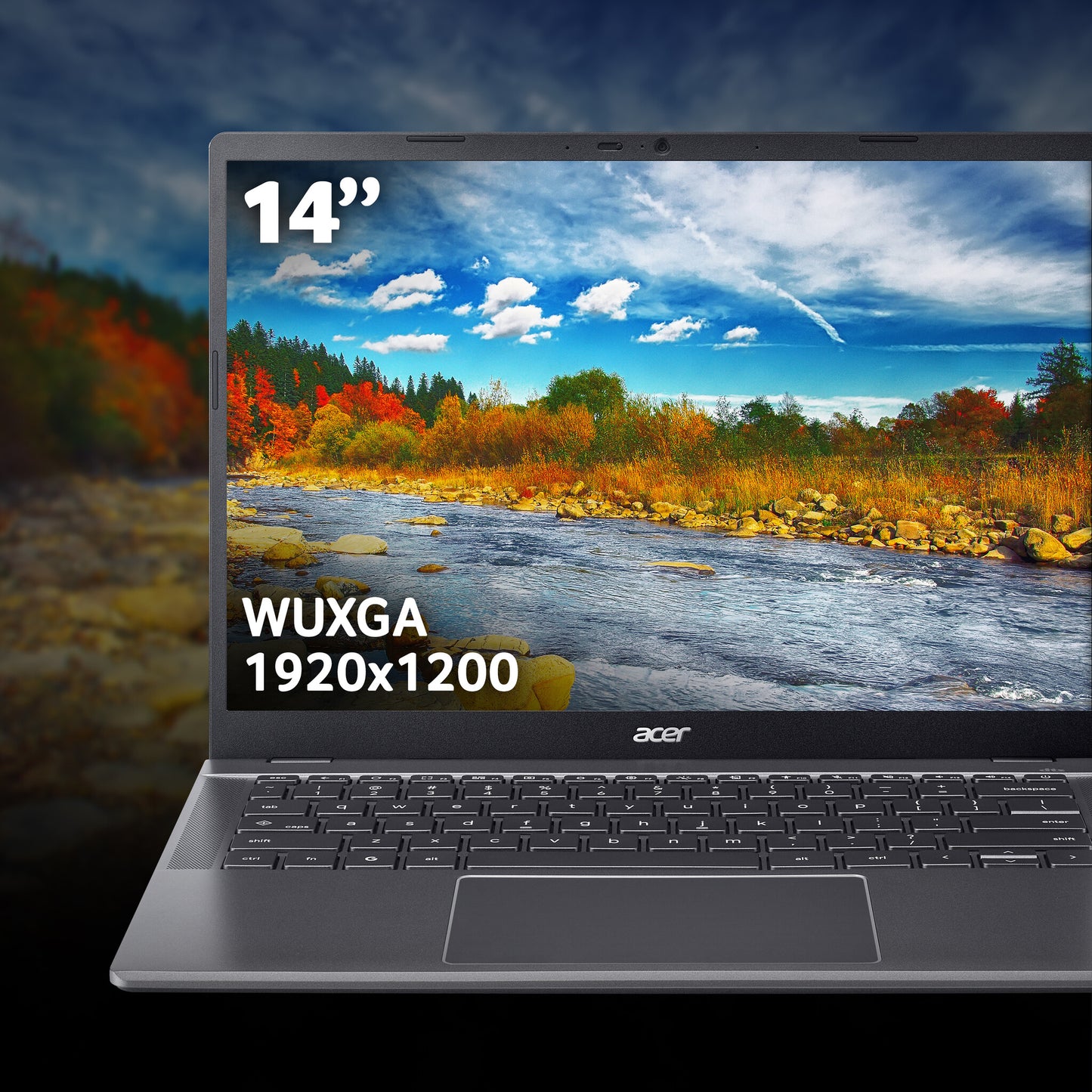 Acer Chromebook Plus 514 CB514-5H - Intel Core i3-1315U, 8GB, 256GB SSD, 14" WUXGA, Chrome OS, Iron