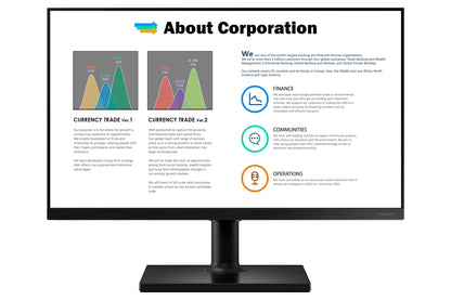 Samsung T45F computer monitor 61 cm (24") 1920 x 1080 pixels Full HD LED Black