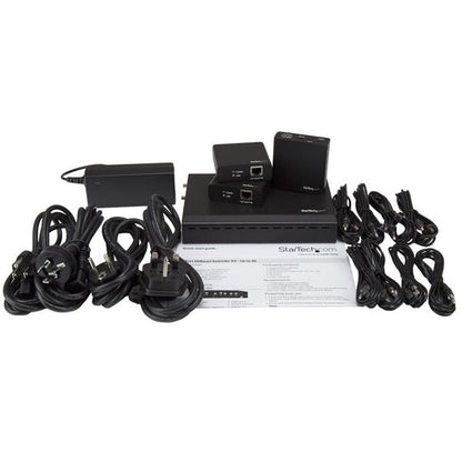 StarTech.com 3-Port HDBaseT Extender Kit with 3 Receivers - 1x3 HDMI over CAT5e Splitter - Up to 4K