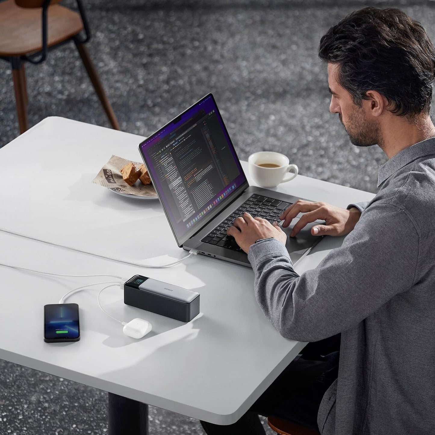 Anker 737 24000 mAh Black, Silver