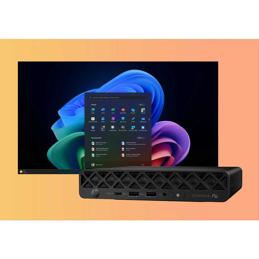 HP EliteDesk 8 G1a Next Gen Copilot+ PC AMD Ryzen™ AI 5 340 32 GB DDR5-SDRAM 1 TB SSD Windows 11 Pro Mini PC AI PC Black