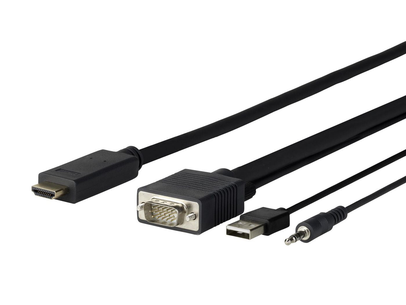 Vivolink PROVGAHDMI3 video cable adapter 3 m HDMI Type A (Standard) VGA (D-Sub) + 3.5mm + USB Type-A Black