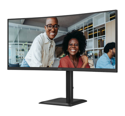 AOC CU34E4C computer monitor 86.4 cm (34") 3440 x 1440 pixels UltraWide Quad HD LED Black