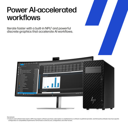 HP Z2 Tower G1i Intel Core Ultra 7 265 32 GB DDR5-SDRAM 1 TB SSD Windows 11 Pro Workstation AI Workstation, AI PC Black