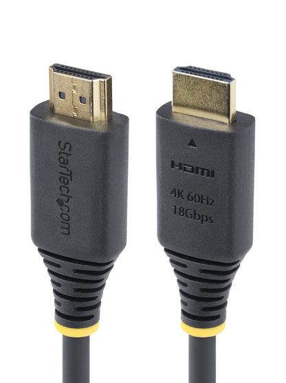 StarTech.com 8ft (2.4m) Premium Certified High Speed HDMI Cable, 4K 60Hz/1440p 144Hz, HDR10/HDCP 2.2/ARC, 18Gbps, UHD HDMI 2.0 Cord for TV/Monitor/Display, TPE Jacket