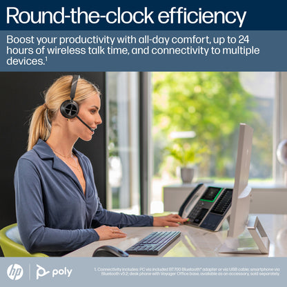 POLY Voyager 4320-M Microsoft Teams Certified Headset +BT700 dongle +Charging Stand