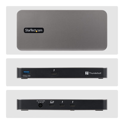 StarTech.com 4-Port Thunderbolt 5 Hub with Thunderbolt Share KVM, 80/120Gbps, 8K Multi-Display, 140W PD, USB-A 10Gbps, TB4 & USB4, MacBook M4 Pro M4 Max M5