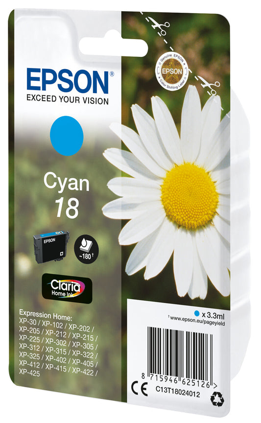 Epson Daisy 18 Claria Home Single Cyan ink cartridge
