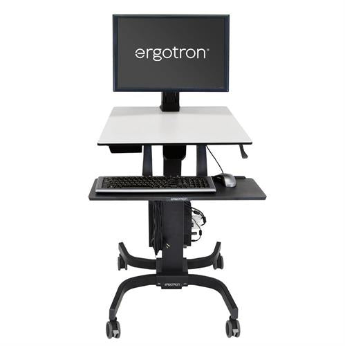 Ergotron WorkFit-C, Single HD Sit-Stand Workstation Black, Grey Multimedia cart