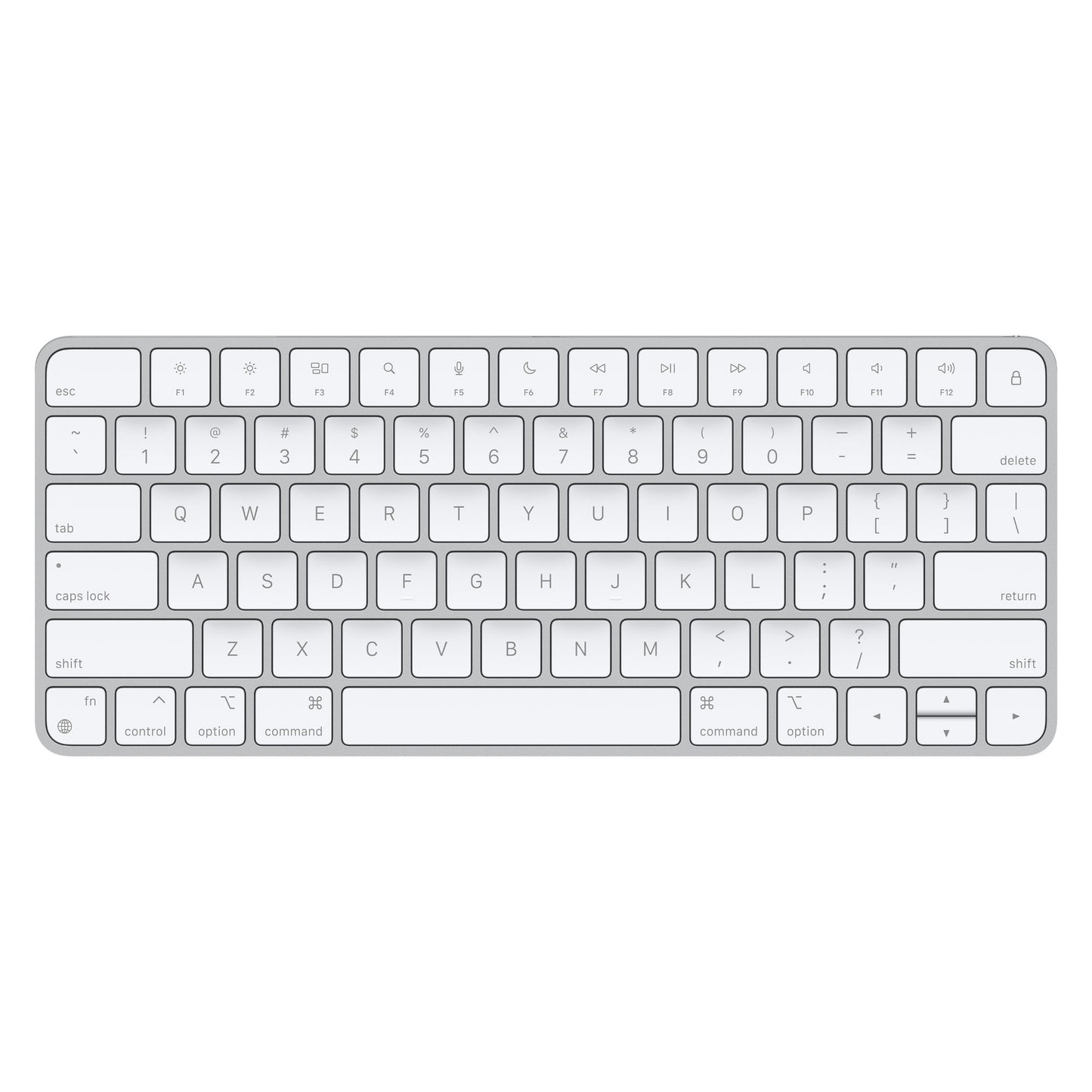 Apple Magic keyboard USB + Bluetooth US English Aluminium, White