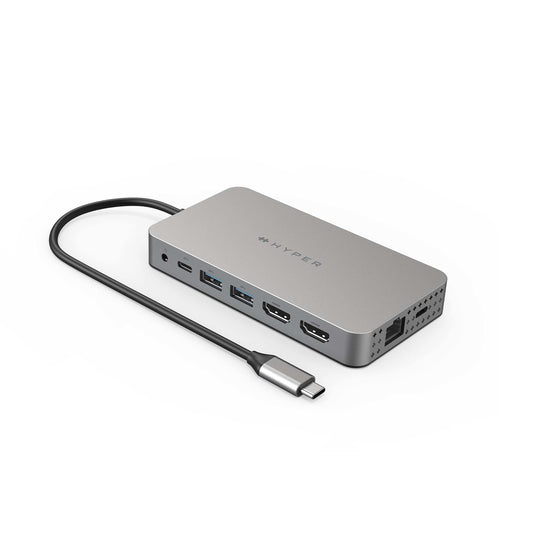 HYPER HDM1H notebook dock/port replicator USB 3.2 Gen 1 (3.1 Gen 1) Type-C Stainless steel