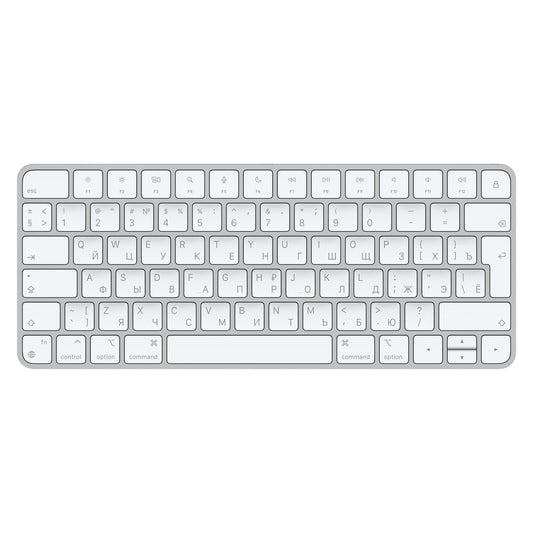 Apple Magic keyboard USB + Bluetooth Russian Aluminium, White