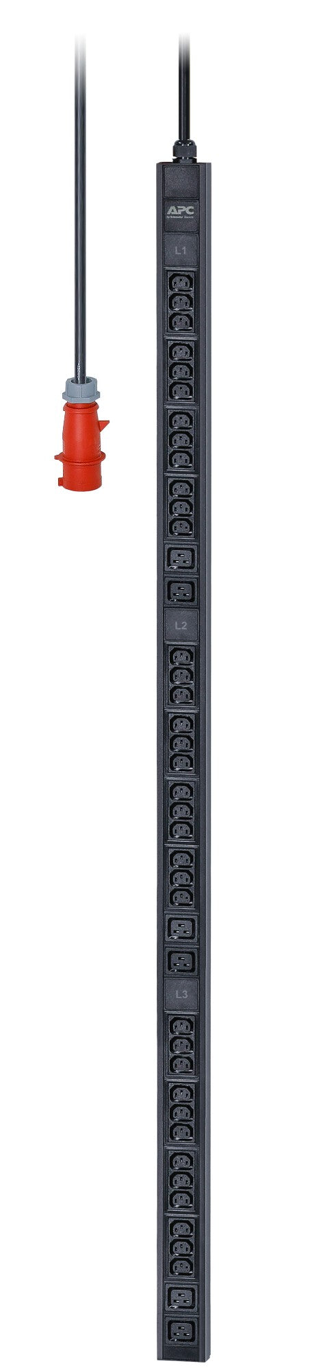 APC Easy Rack PDU, Basic, 0U, 3 Phase, 11kW, 230V, 16A, 36 x C13 and 6 x C19 outlets, IEC60309 3P+N+PE inlet