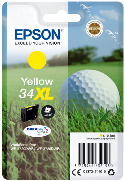 Epson Golf ball Singlepack Yellow 34XL DURABrite Ultra Ink