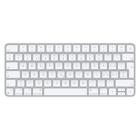 Apple Magic keyboard USB + Bluetooth Swiss Aluminium, White