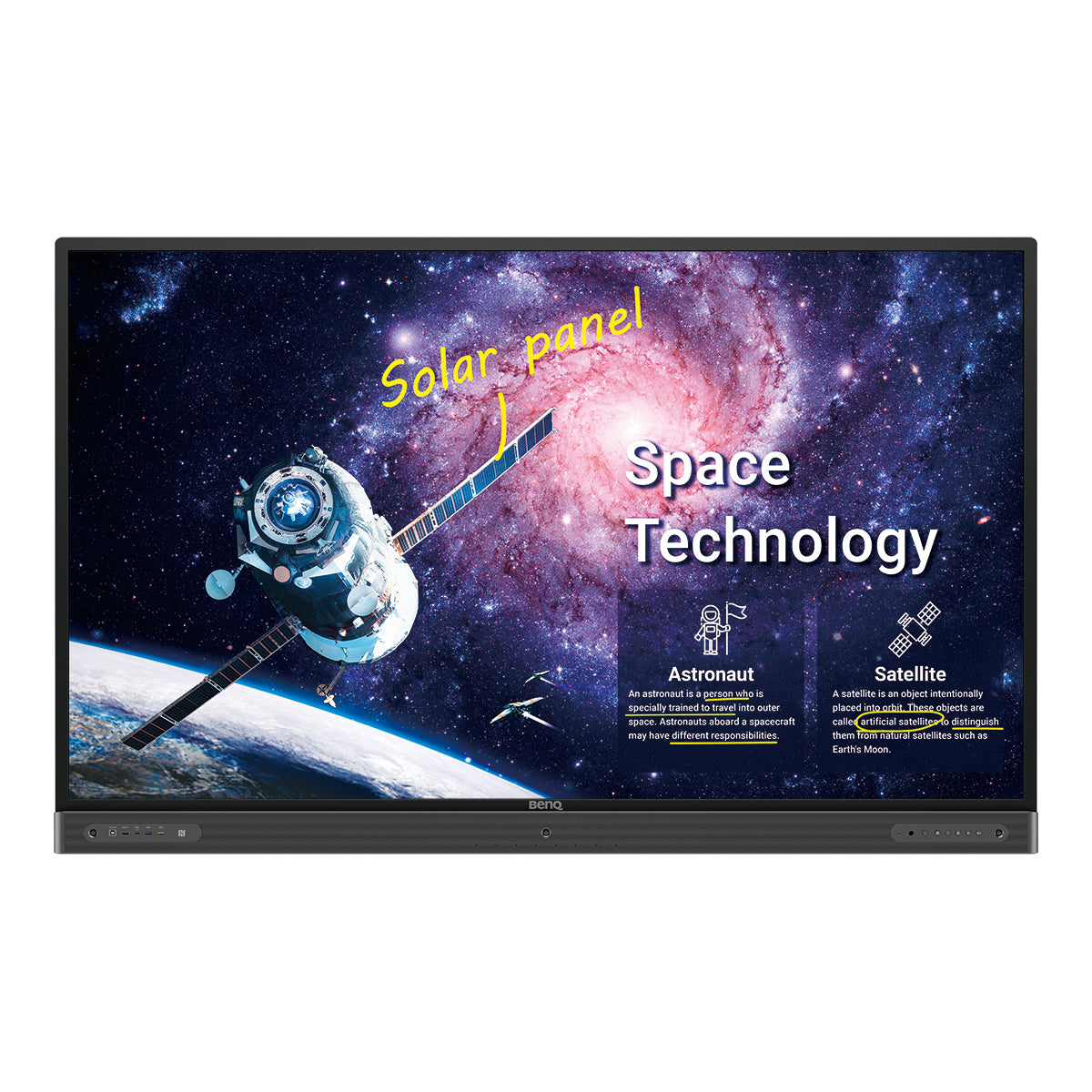 BenQ RP7502 Interactive flat panel 190.5 cm (75") LCD Wi-Fi 450 cd/m² 4K Ultra HD Black Touchscreen Built-in processor Android 8.0