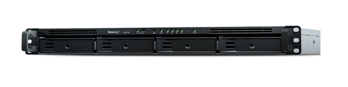 Synology RX418 disk array Rack (1U) Black, Grey