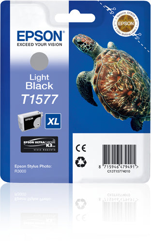 Epson C13T15774010/T1577 Ink cartridge light black 25.9ml for Epson Stylus Photo R 3000