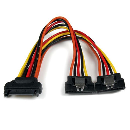 StarTech.com 6in Latching SATA Power Y Splitter Cable Adapter - M/F