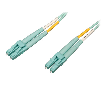 Tripp Lite N820-01M-OM4 10Gb/100Gb Duplex Multimode 50/125 OM4 LSZH Fiber Patch Cable (LC/LC) - Aqua, 1M (3 ft.)