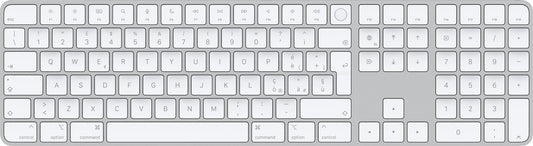 Apple Magic keyboard USB + Bluetooth Italian Aluminium, White