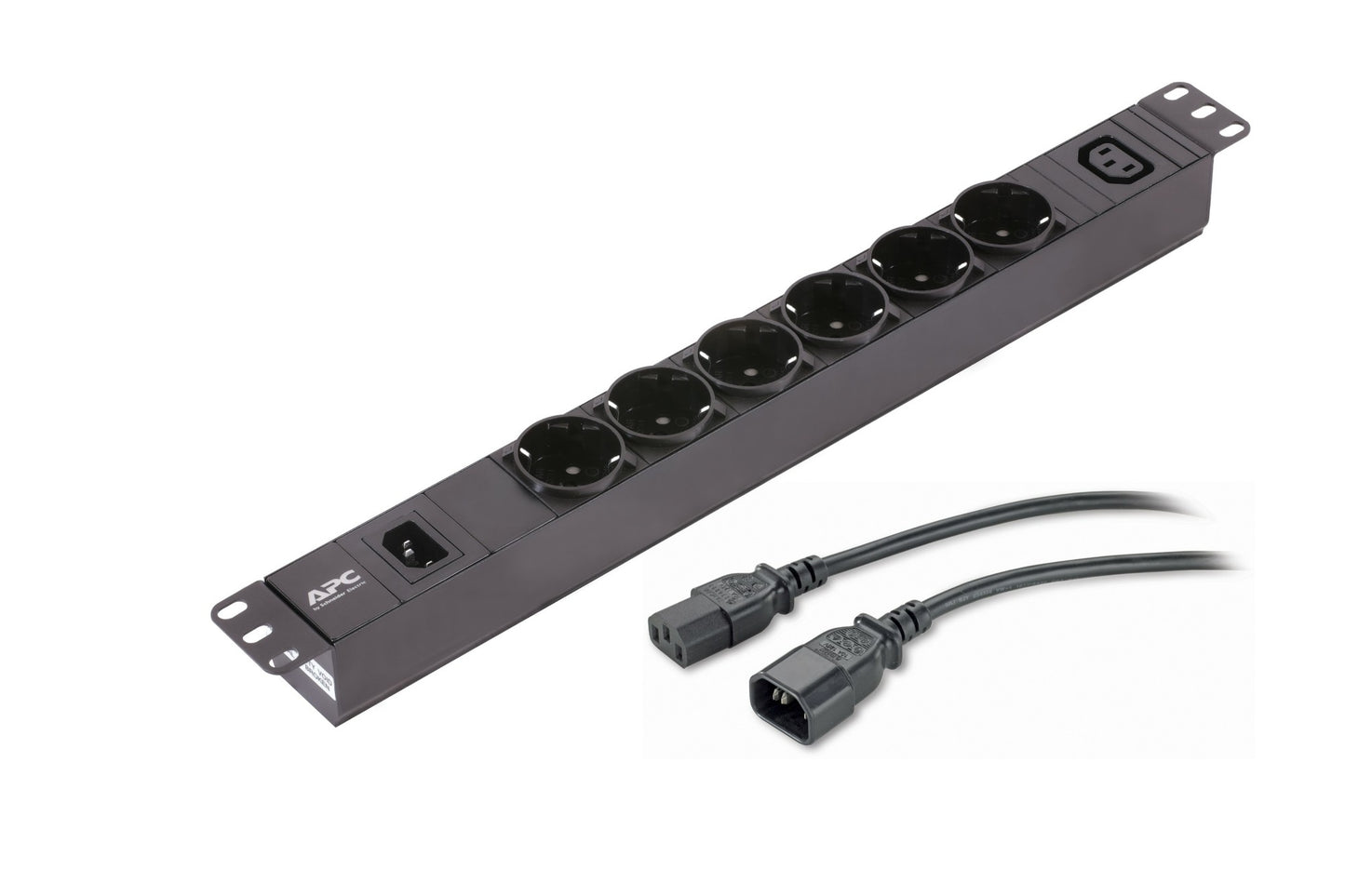 APC Easy Rack PDU, Basic, 1U, 1 Phase, 2.3kW, 230V, 10A, 6 SCHUKO and 1 C13 outlets, IEC60320 C14 inlet