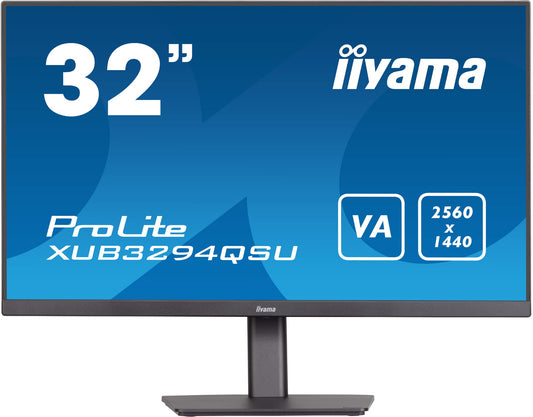 iiyama ProLite XUB3294QSU-B1 computer monitor 80 cm (31.5") 2560 x 1440 pixels Wide Quad HD LCD Black