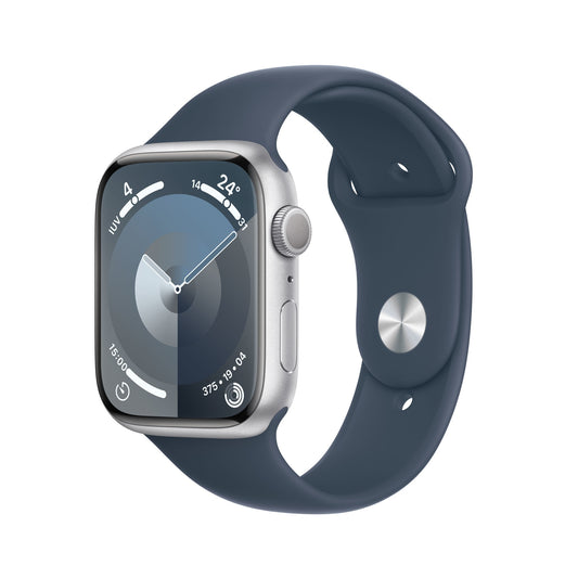 Apple Watch Series 9 45 mm Digital 396 x 484 pixels Touchscreen Silver Wi-Fi GPS (satellite)