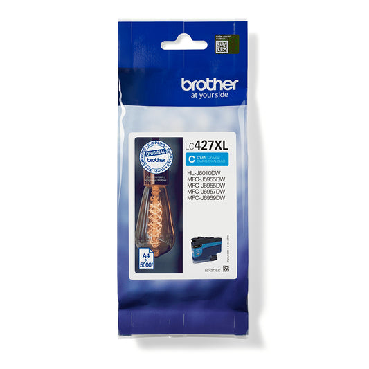 Brother LC-427XLC Ink cartridge cyan high-capacity, 5K pages ISO/IEC 24711 for Brother MFC-J 5955