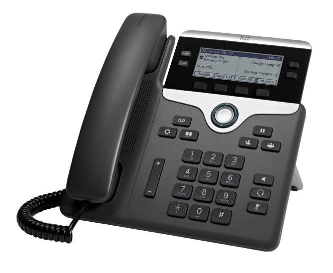 Cisco 7841, Refurbished IP phone Black, Silver 4 lines LCD