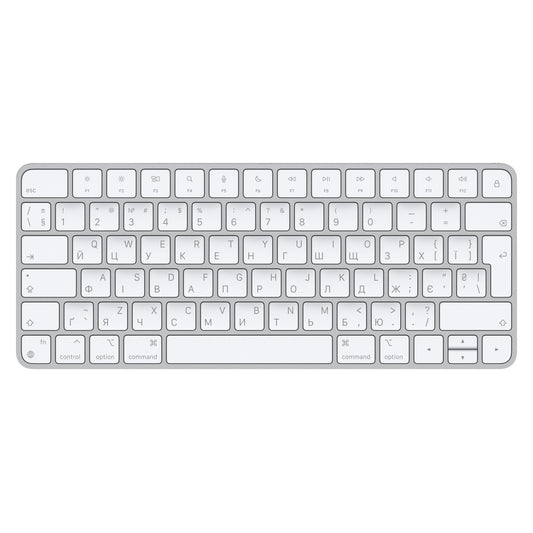 Apple Magic keyboard USB + Bluetooth QWERTY Ukrainian Aluminium, White